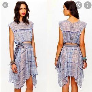 FP New Romantics Geo embroidered cutout dress